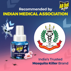 All Out Ultra Floral Liquid Vaporizer, Machine + 2 Refills (45ml each) | Kills Dengue, Malaria & Chikungunya Mosquitoes | India's Only Mosquito Killer Brand Recommended by Indian Medical Association